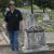Mike Kelly at ancestors' grave - Bathurst - 2013