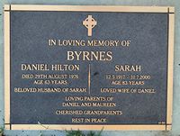Danial and Sarah Byrnes Memorial